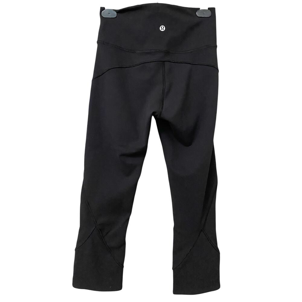 NWOT Lululemon In Movement Crop 19" Legging US 4 Black Everlux Fitness Sports - Picture 6 of 9